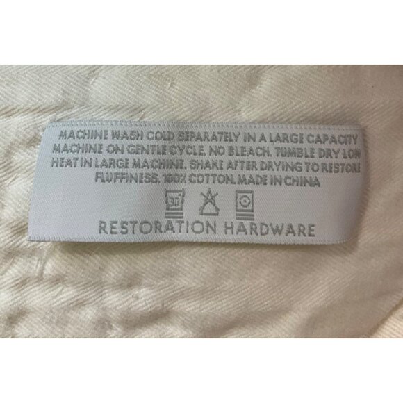 Restoration Hardware Duvet Cover Reversible Quilted King beige striped Cotton - Picture 2 of 10